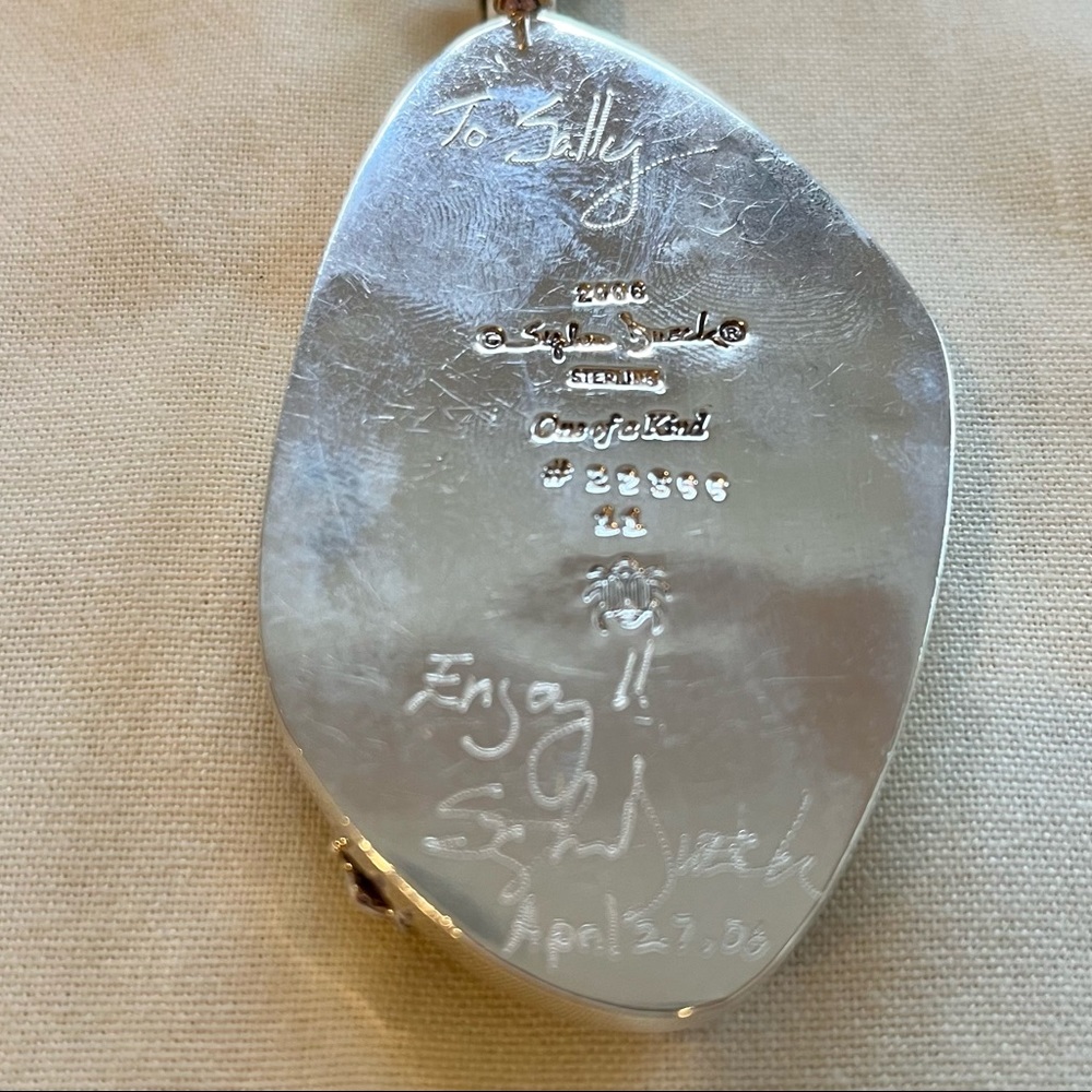 Stephen Dweck One-of-a-Kind, Personalized, Signed, Turquoise & Sterling Necklace - Picture 6 of 16